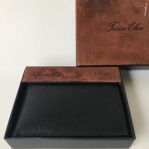 Tasso Elba Passcase Billfold Black Men's Wallet